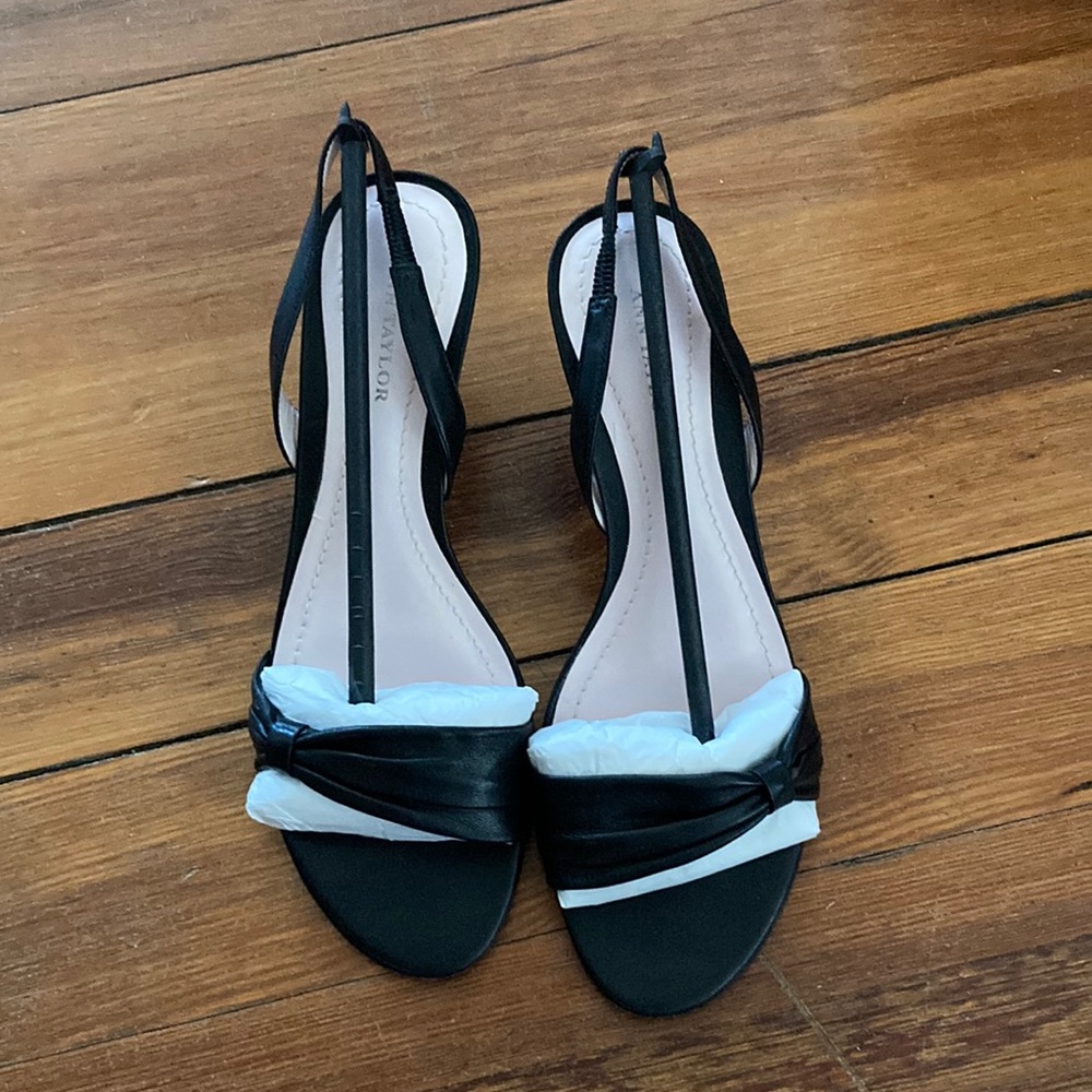 Ann Taylor Women’s black sling back heels, size 6.5
